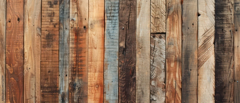 Old wooden plank with a rough texture, showcasing natural patterns and brown hues Old wooden plank with a rough texture, showcasing natural patterns and brown hues