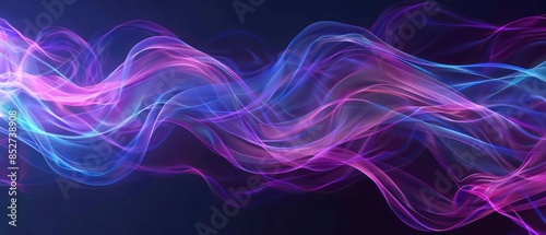 Vibrant fractal art illustrating energy and motion through colorful lines and wave textures