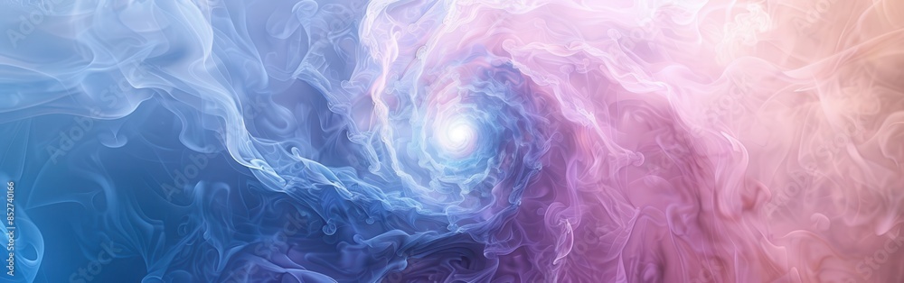 This image is an abstract illustration of blue and pink smoke swirling around a central white light. The smoke is soft and ethereal, creating a sense of movement and energy. This image is an abstract illustration of blue and pink smoke swirling around a central white light. The smoke is soft and ethereal, creating a sense of movement and energy.