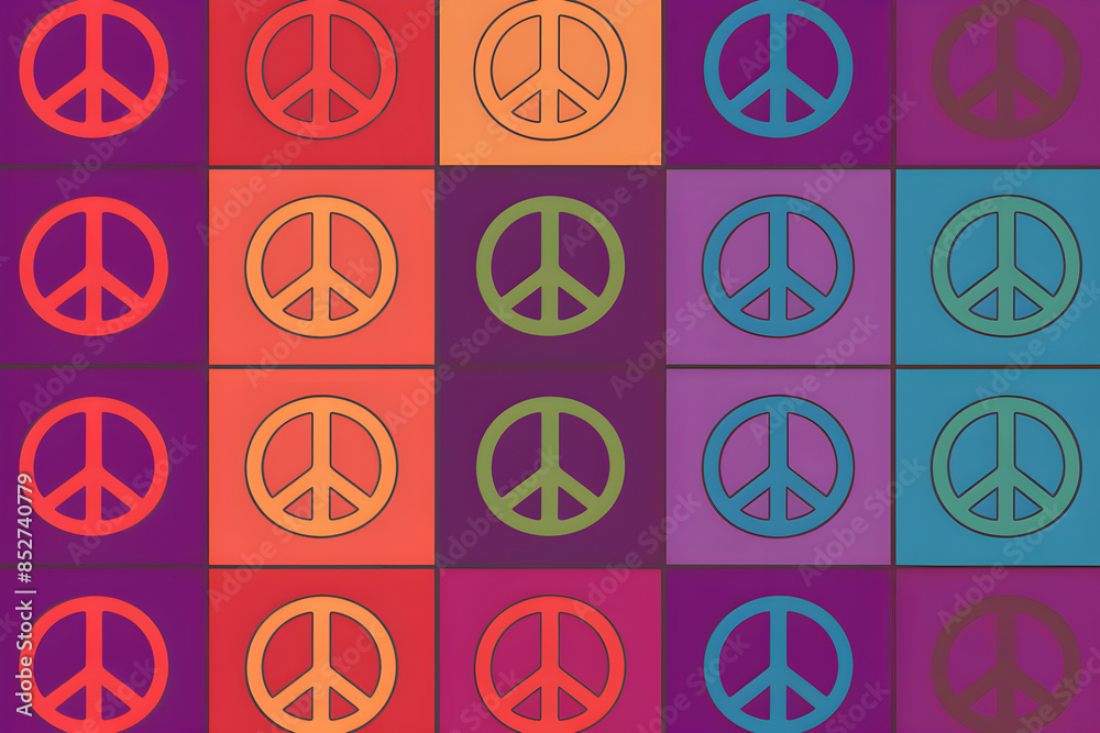 seamless pattern with paece signs seamless pattern with paece signs