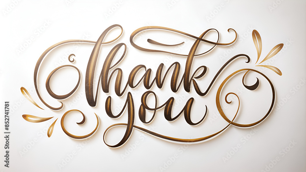 Thank you hand writen calligraphy Thank you hand writen calligraphy
