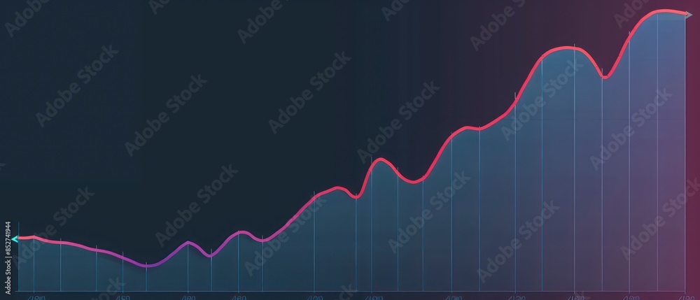 Business graph and chart on paper, illustrating market data and investment trends Business graph and chart on paper, illustrating market data and investment trends