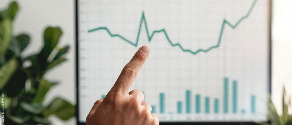 Business graph and chart on paper, illustrating market data and investment trends Business graph and chart on paper, illustrating market data and investment trends