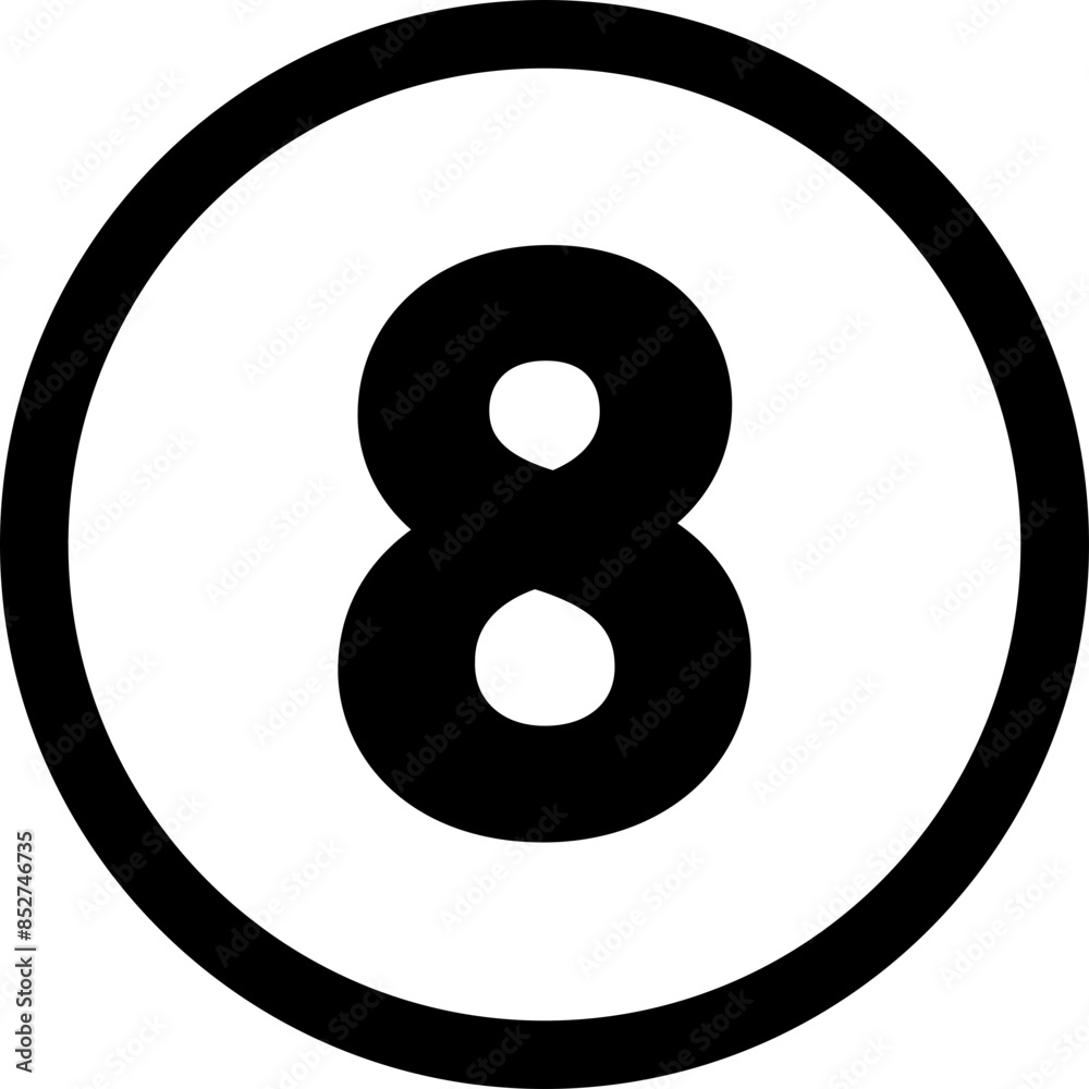 Black number bullet points in line style,, Simple number vector, Simple round numbers in flat style, Number bullet pointer icon for apps, UI, and website, vector, isolated on transparent background,