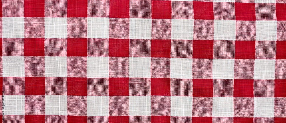 Red checkered pattern, classic picnic, geometric design, ideal for tablecloths and textiles Red checkered pattern, classic picnic, geometric design, ideal for tablecloths and textiles