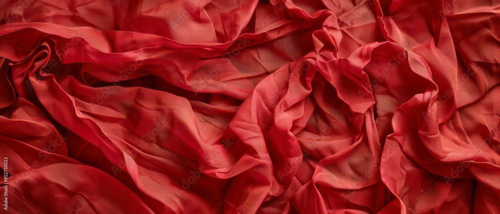 Crumpled silk red and pink textured fabric, resembling grunge patterns on satin material. Crumpled silk red and pink textured fabric, resembling grunge patterns on satin material.