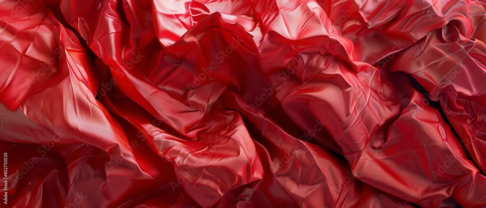 Crumpled silk red and pink textured fabric, resembling grunge patterns on satin material. Crumpled silk red and pink textured fabric, resembling grunge patterns on satin material.
