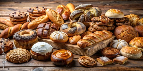 Various types of baked goods