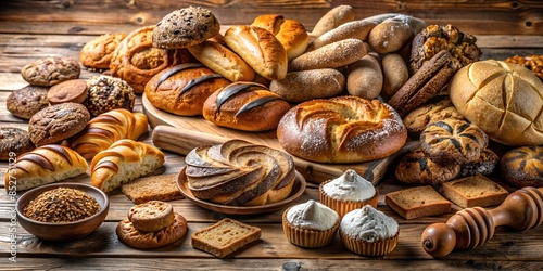 Various types of baked goods