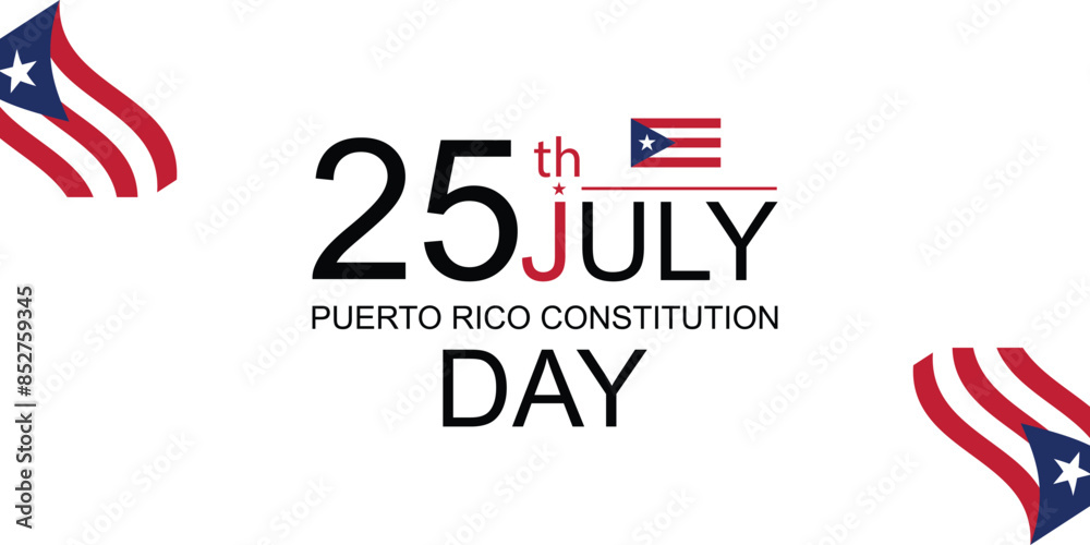 Obraz premium Puerto Rico Constitution Day 25th July Celebration Through Design