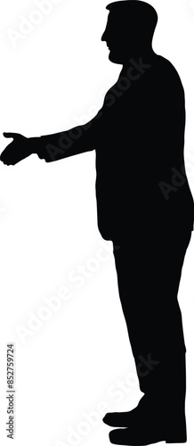 Official man in handshake pose