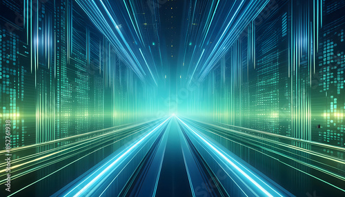 Background image of fast communication in a modern city