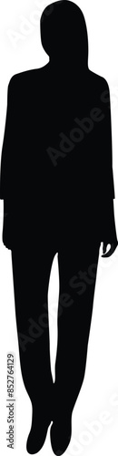 Business or executive official woman silhouette or vector file 