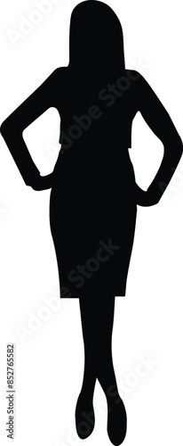 Executive official woman in different mood or pose  