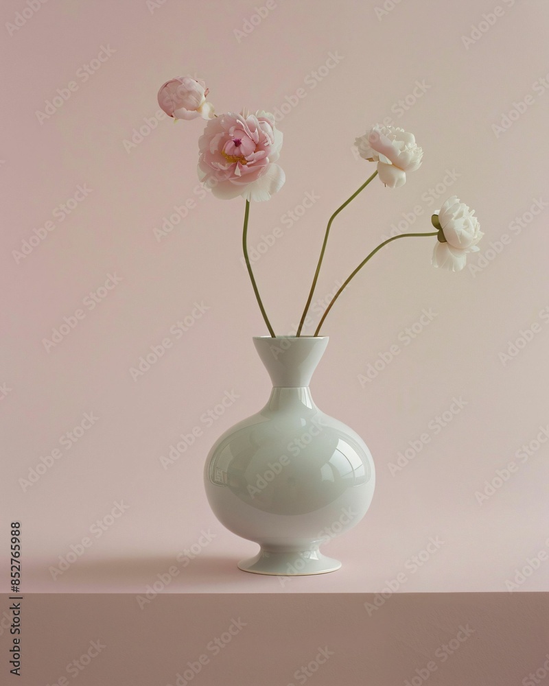 Elegant Flowers in Pink Vase Elegant Flowers in Pink Vase