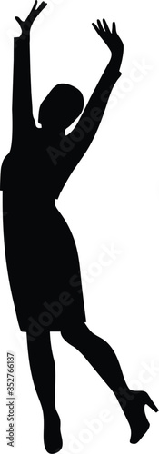 Official, Business or executive woman silhouette on different mood. 