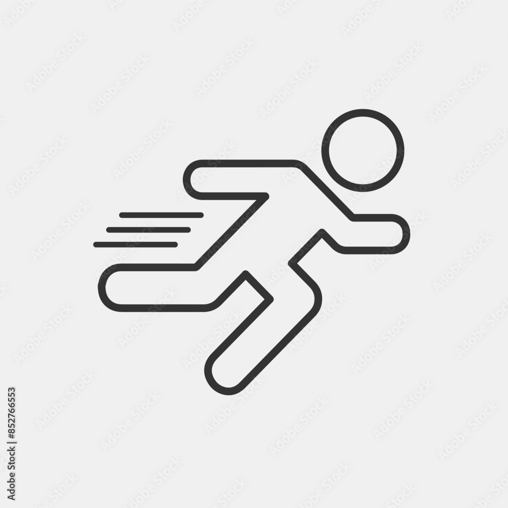 Running man vector icon design on white background. Recreation, sport concept. Running man vector icon design on white background. Recreation, sport concept.