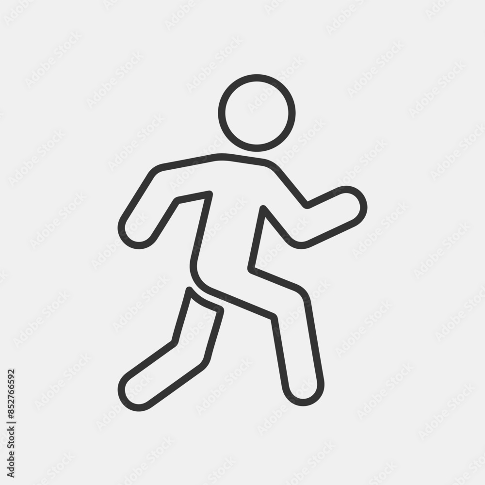 Running man vector icon design on white background. Recreation, sport concept. Running man vector icon design on white background. Recreation, sport concept.