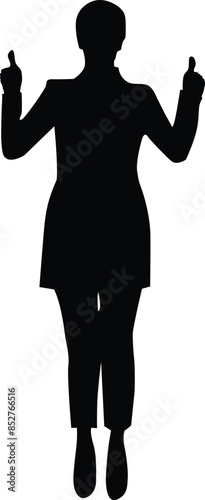 Official, Business or executive woman silhouette on different mood. 