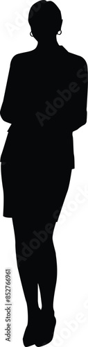 Official, Business or executive woman silhouette on different mood. 