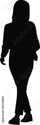 Official, Business or executive woman silhouette on different mood. 