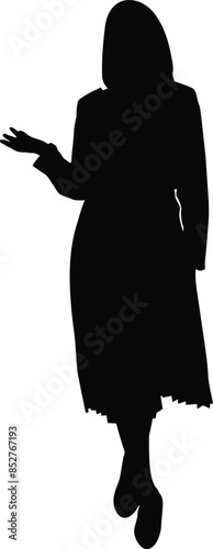 Official, Business or executive woman silhouette on different mood. 