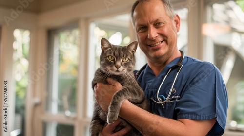 The Veterinarian with Cat photo