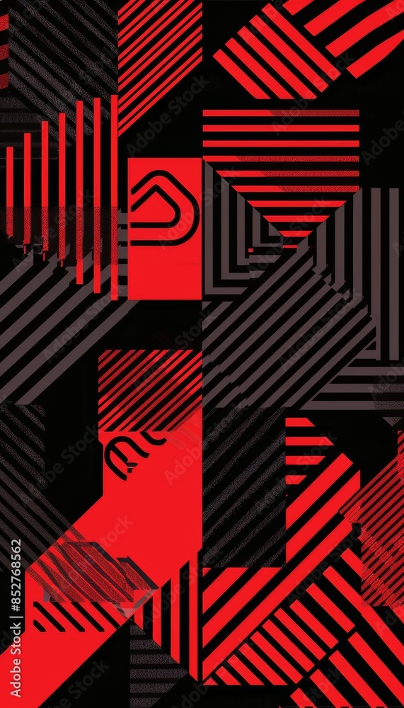 Contemporary black and red geometric vector background ideal for stylish modern design projects Contemporary black and red geometric vector background ideal for stylish modern design projects