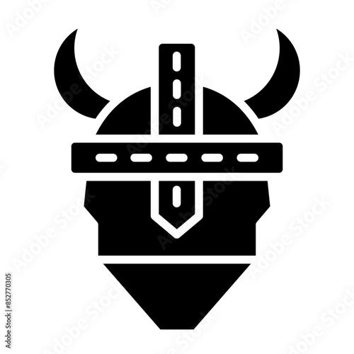 Viking Helmet Glyph Icon