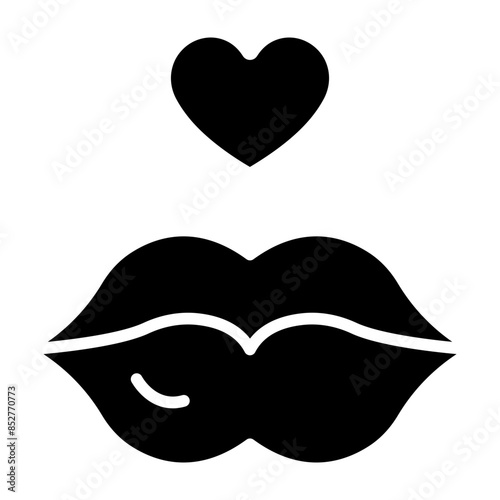 Lips Vector Glyph Icon
