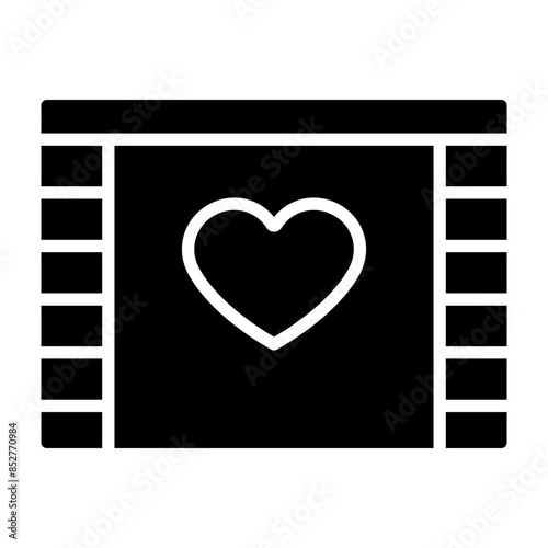 Romantic Film Vector Glyph Icon