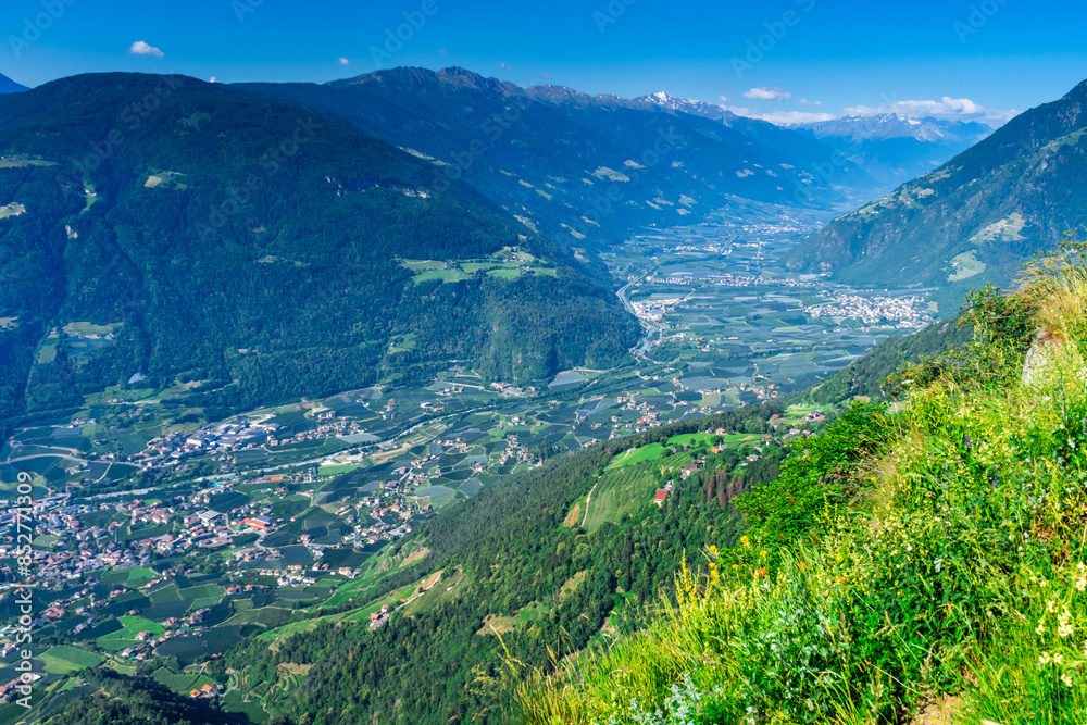 Hiking Hochmuth Southtyrol near Dorf Tirol. With sights over Meran. Hiking Hochmuth Southtyrol near Dorf Tirol. With sights over Meran.