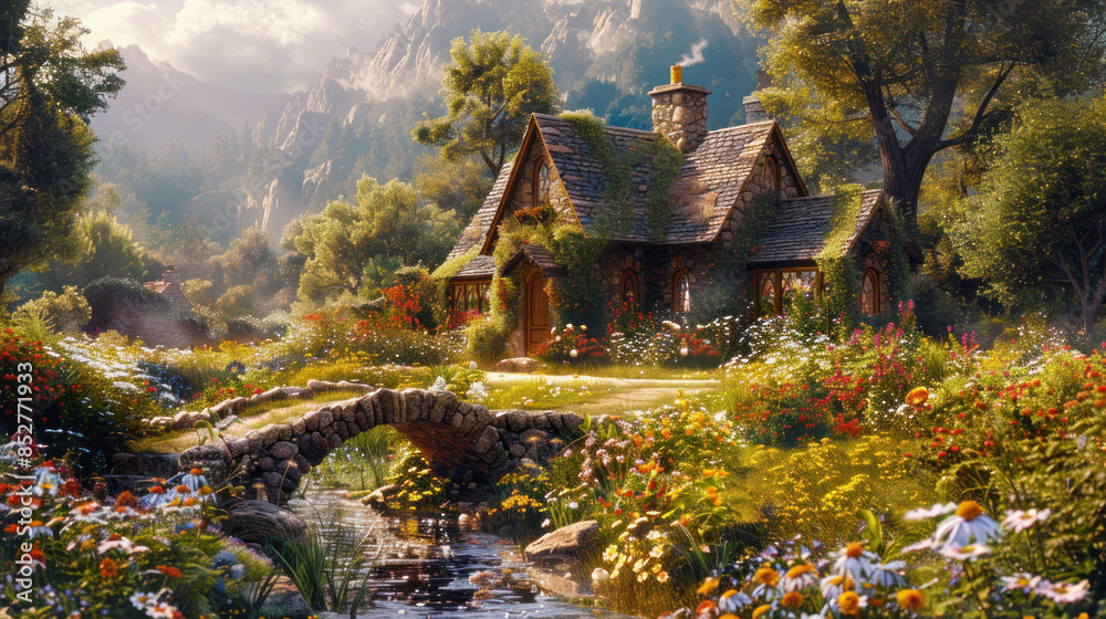 Obraz premium Blooming Wildflowers in English Countryside