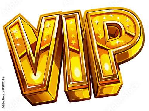 text-vip-3d-yellow-shiny-metal (9)