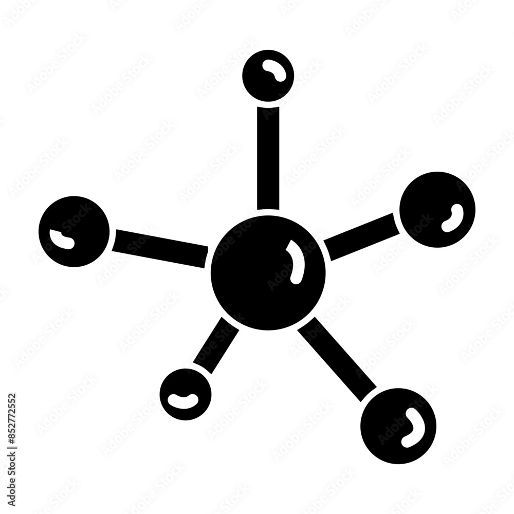 Molecules Vector Glyph Icon Design Molecules Vector Glyph Icon Design