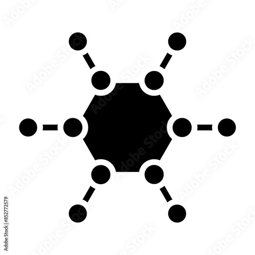 Hydrocarbon Vector Glyph Icon Design