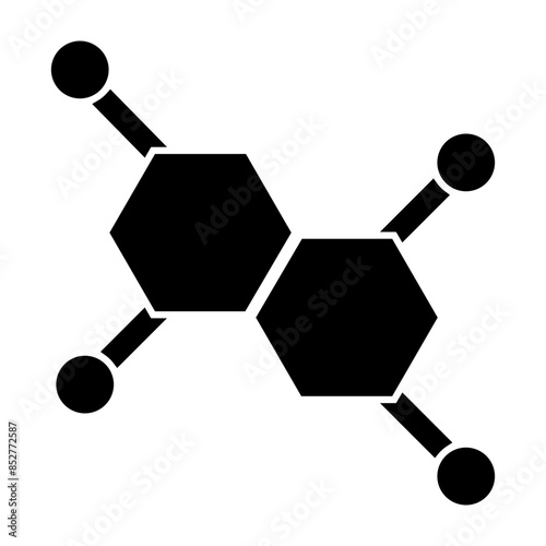 Chemical Bond Vector Glyph Icon Design