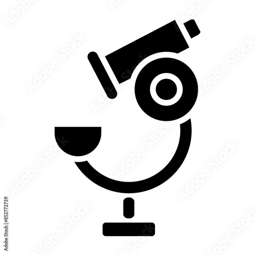 Microscope Vector Glyph Icon Design