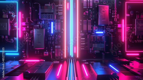 an abstract hardware board