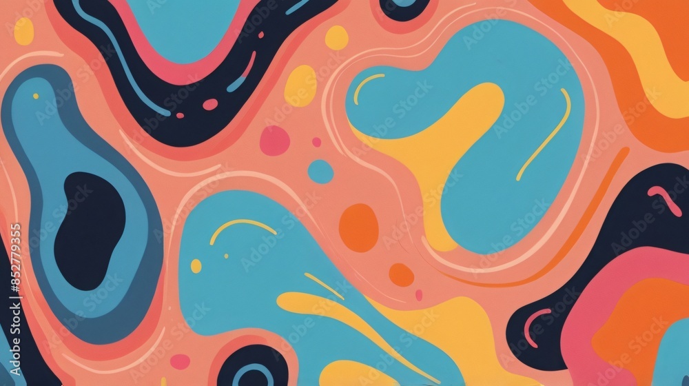 flat abstract colorfull fluid background