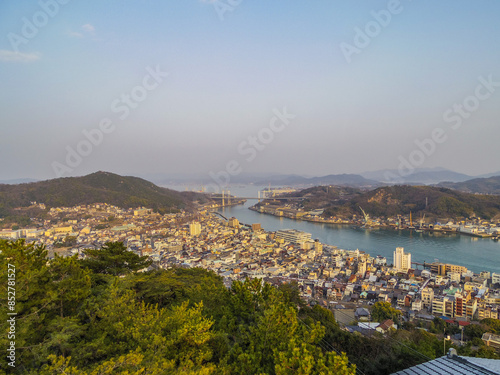 【広島県】千光寺頂上展望台から見た夕暮れ