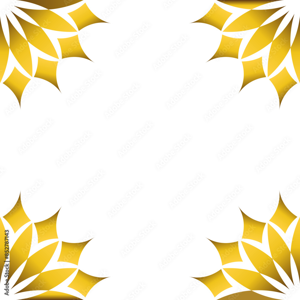 Luxury golden floral frame