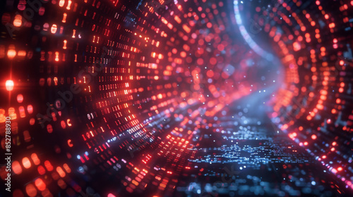 Wallpaper Mural Wallpaper of binary code concept pattern and big data structure.Net and source code.Abstract background of technology, science and cloud computer.3d illustration Torontodigital.ca