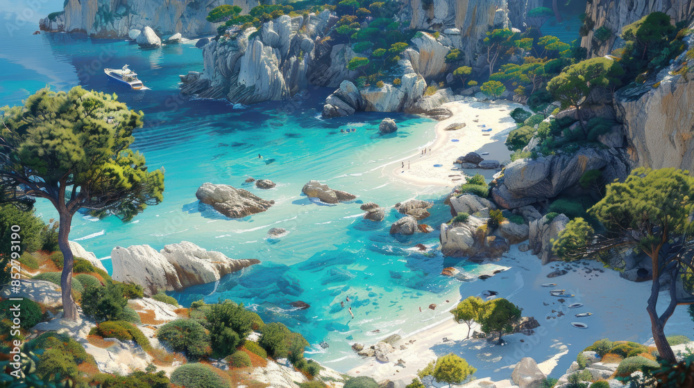 Sun-Kissed Greek Island Beach