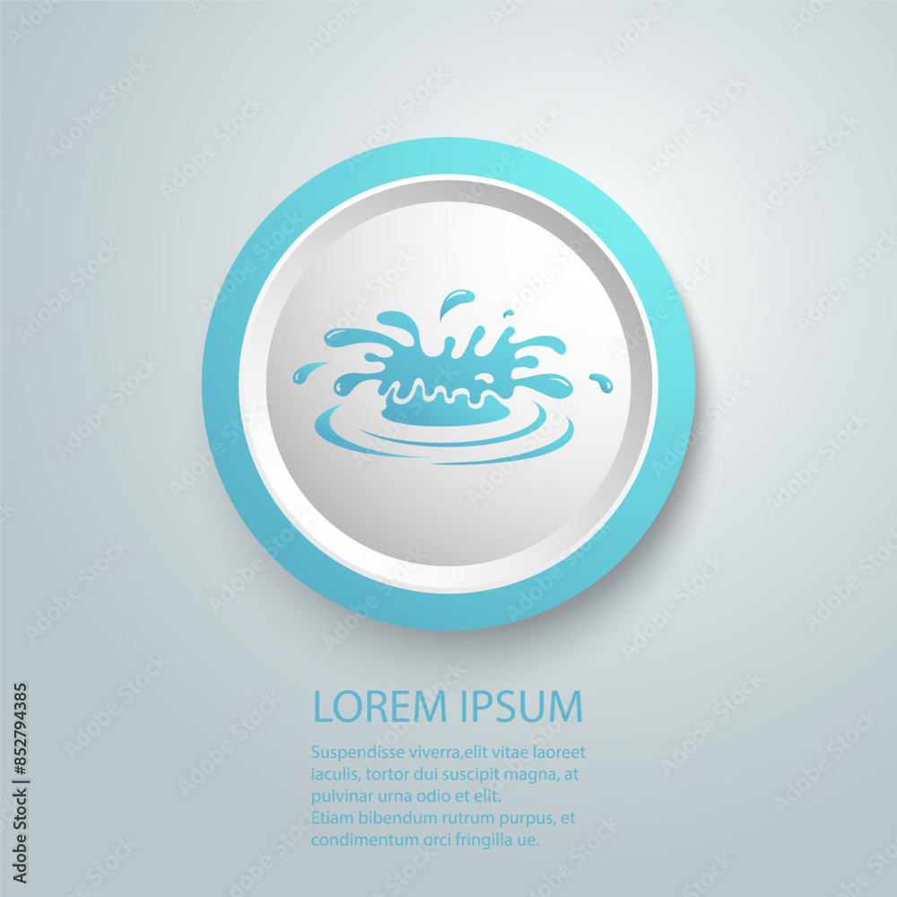 Splash water icon vector design illustration flat sign Splash water icon vector design illustration flat sign