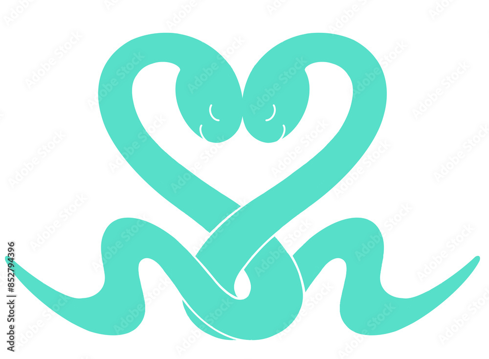 巳年　かわいい蛇のイラスト