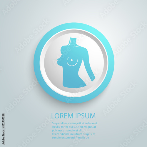 Breast augmentation icon. Corrective woman breast surgery. Mammoplasty. Plastic surgery. Contour symbol. Vector isolated outline drawing. Editable stroke