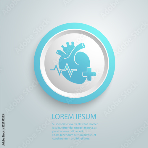 Cardiology department RGB icon. Cardiologist. Cardiology consultant. Heart disease treatment. Medical diagnosis. Cardiac surgeon. Hospital department. Isolated vector illustration