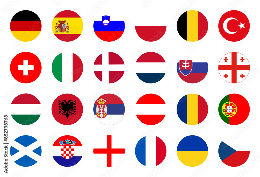 European Football Championship group stage participating teams. EURO