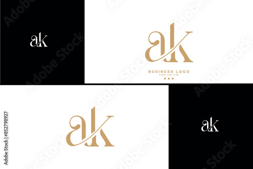 AK, KA, A, K, Abstract Letters Logo Monogram photo